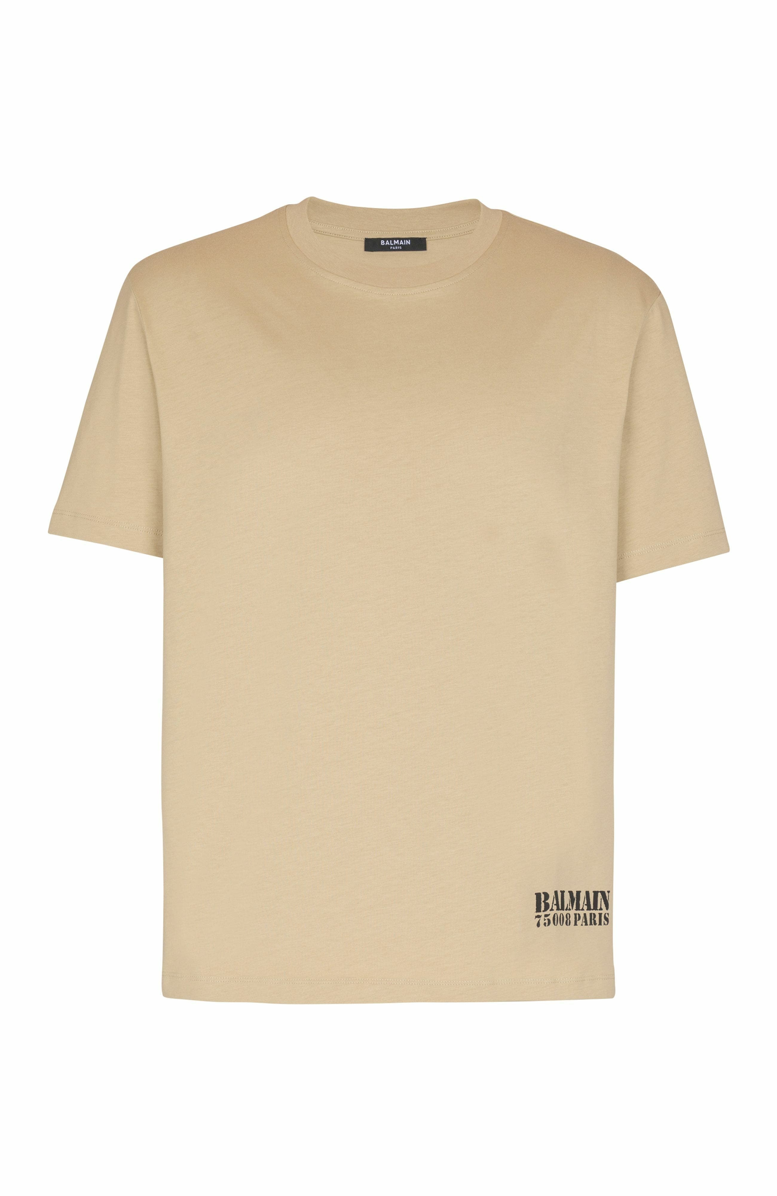 Small Balmain Stamp printed T-shirt in Beige at Nordstrom - 5