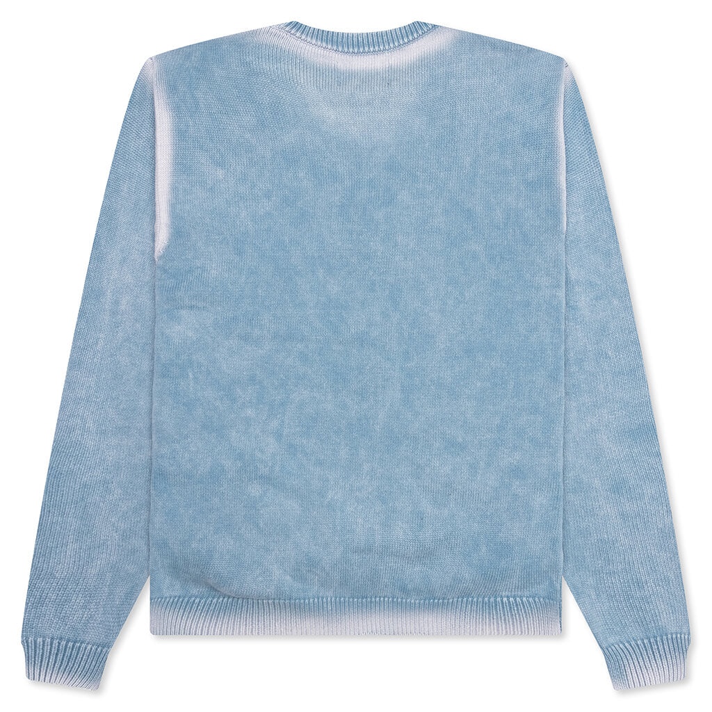 Stüssy FADED COTTON CREW - BLUE | REVERSIBLE