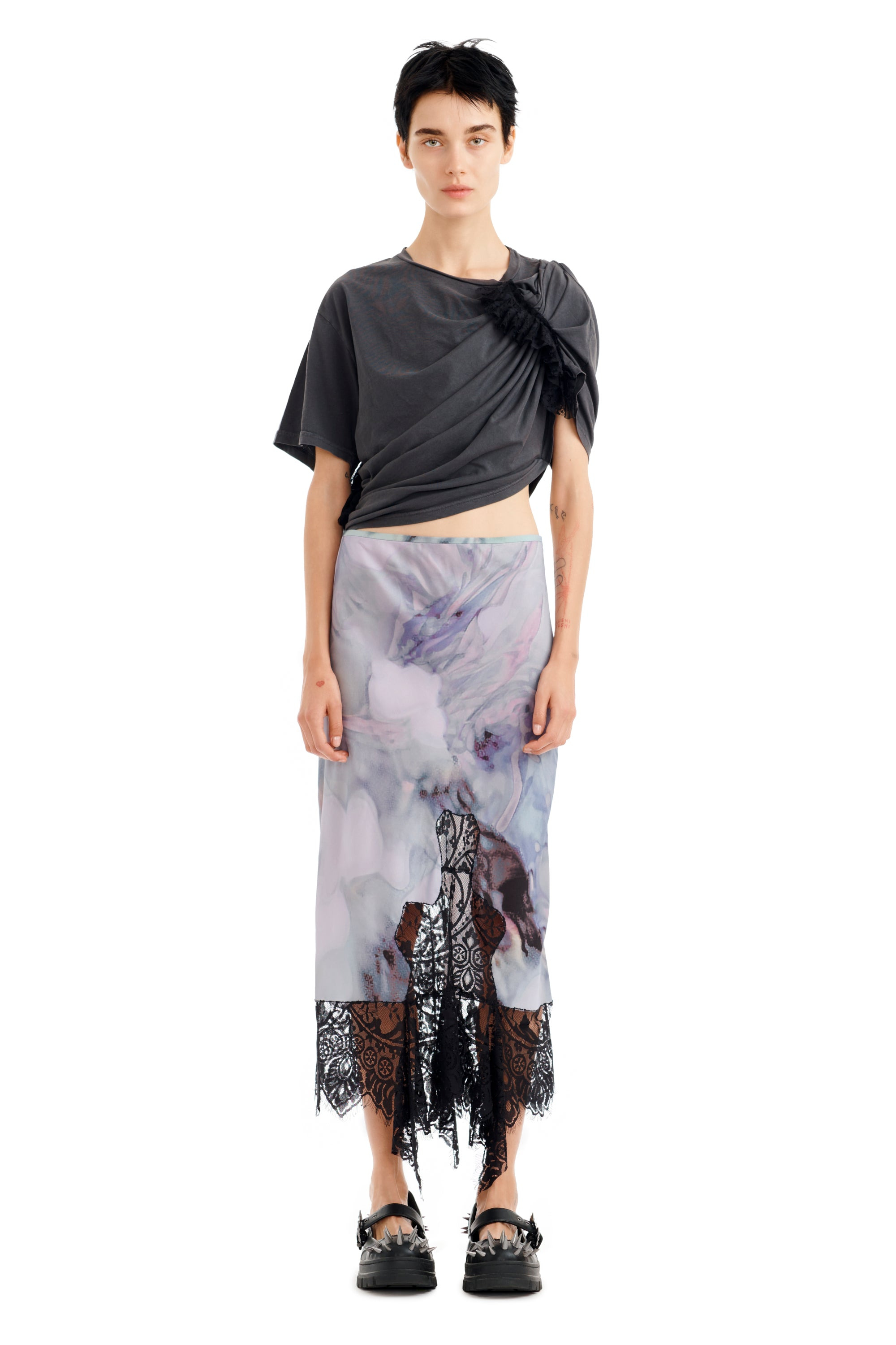 OIL MOLD HISS SKIRT - 6