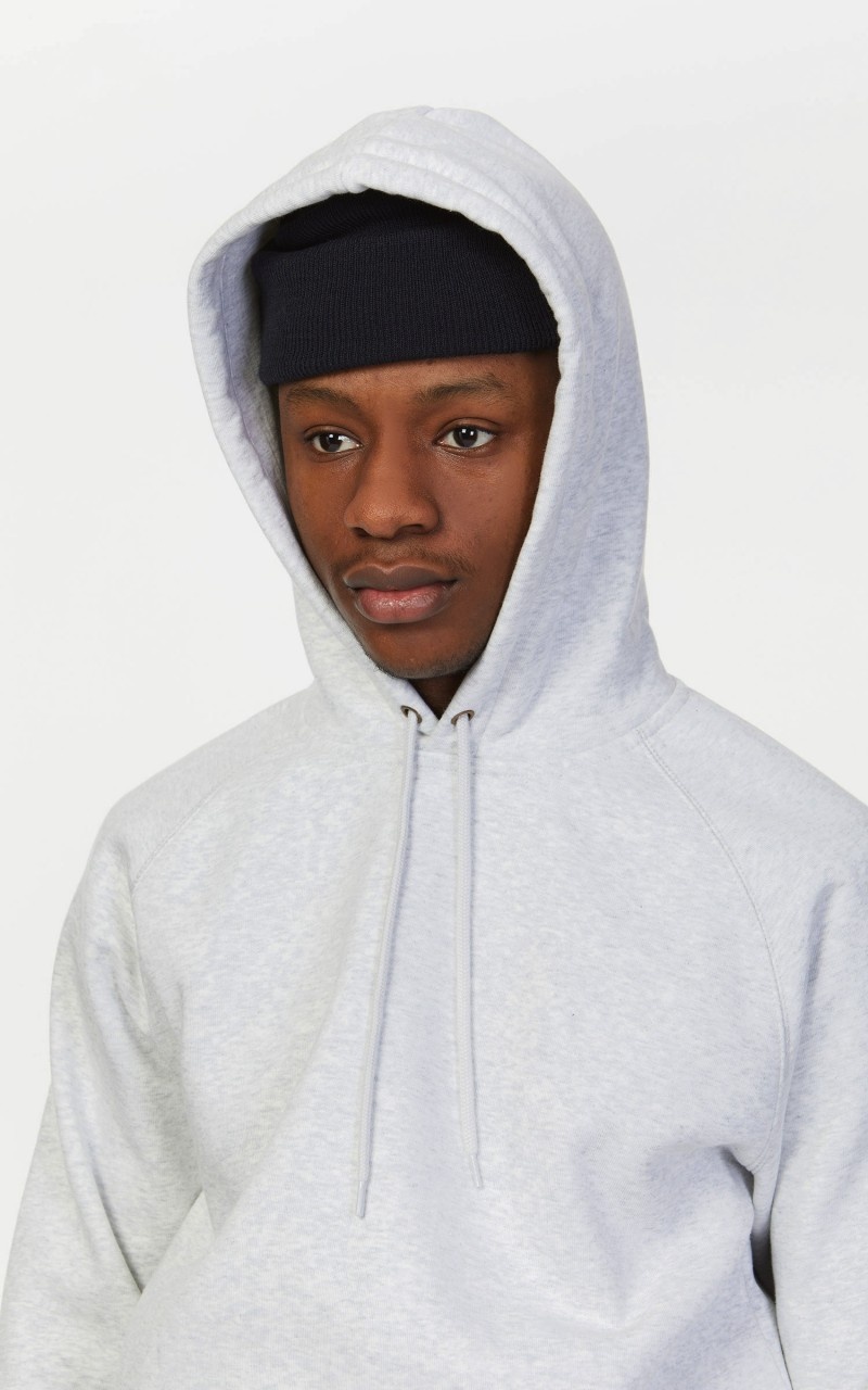 HOODED CHASE SWEATSHIRT ASH HEATHER/GOLD - 9