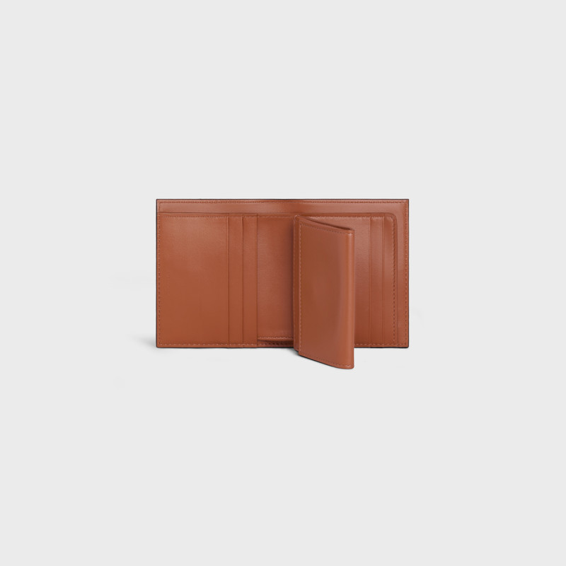 Small Strap Wallet in Triomphe Canvas and lambskin 4