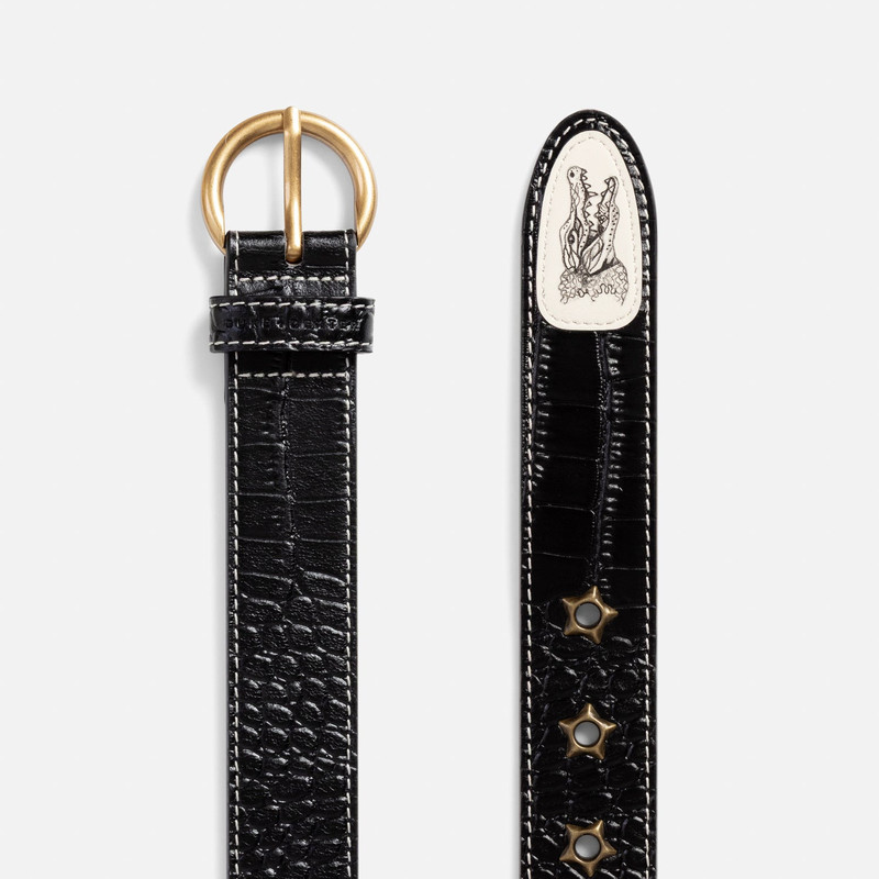 Ellis Black Croc Belt 3