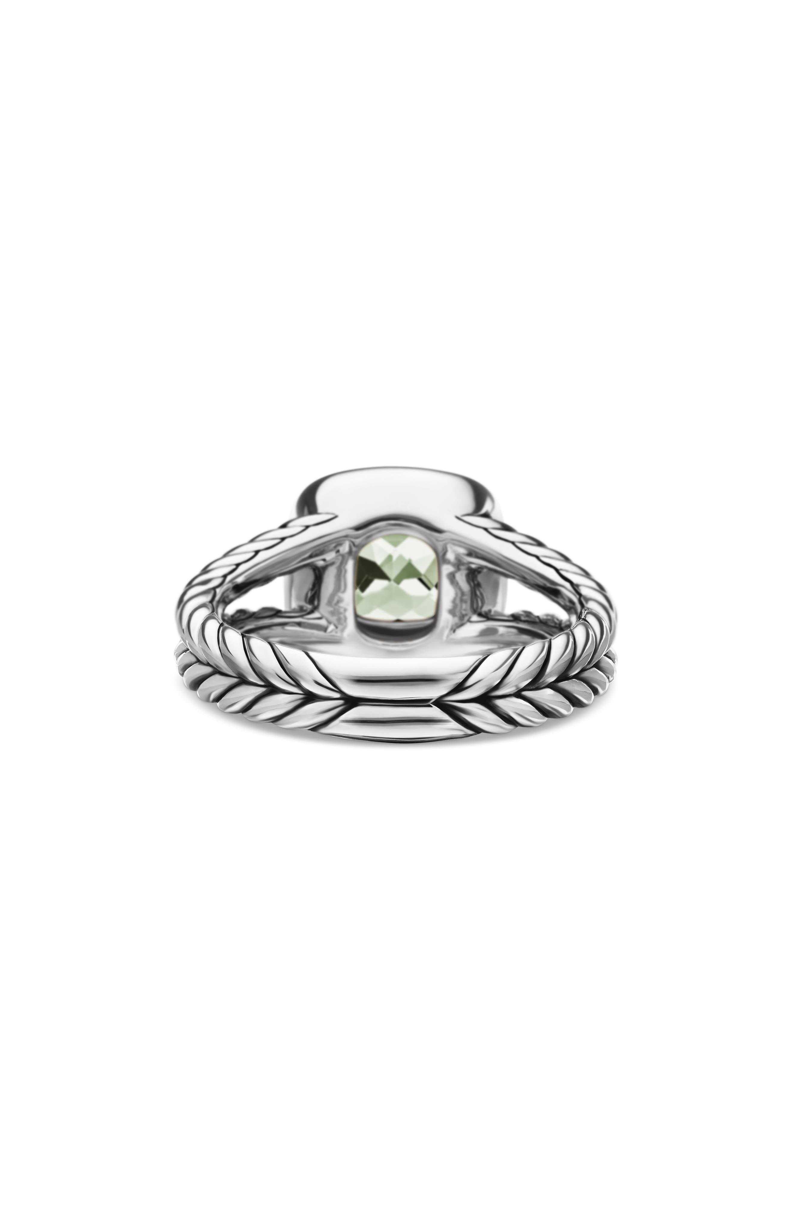 David Yurman Petite Albion® Diamond Halo Cushion Ring in Prasiolite at Nordstrom - 7