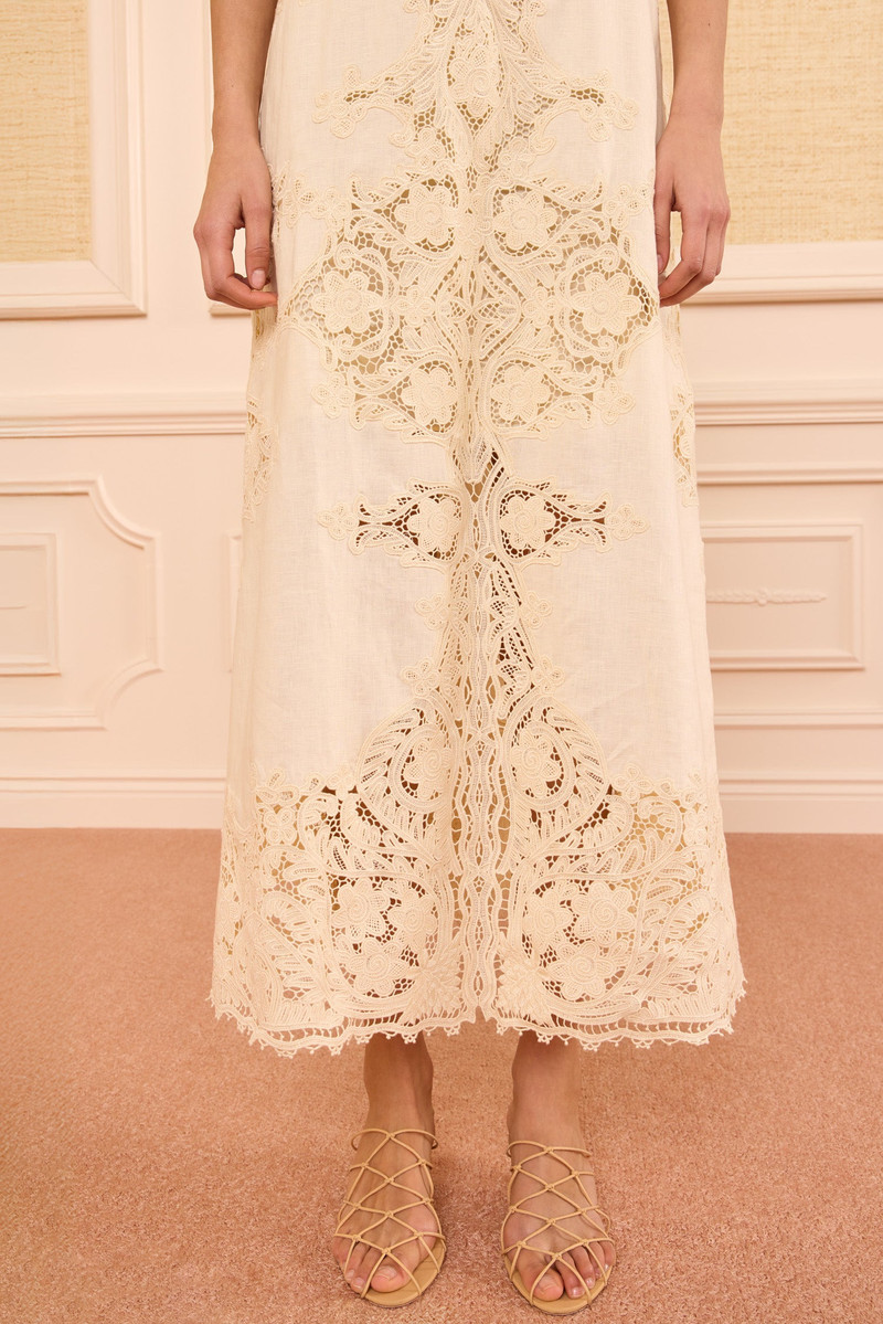 ULLA JOHNSON Coralite Linen Dress outlook