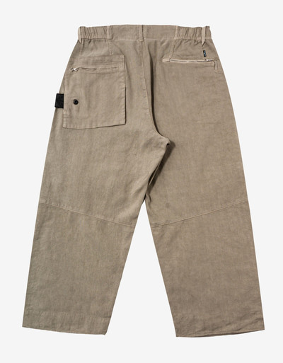 Stone Island Shadow Project Sand Linen-Blend Cropped Trousers outlook