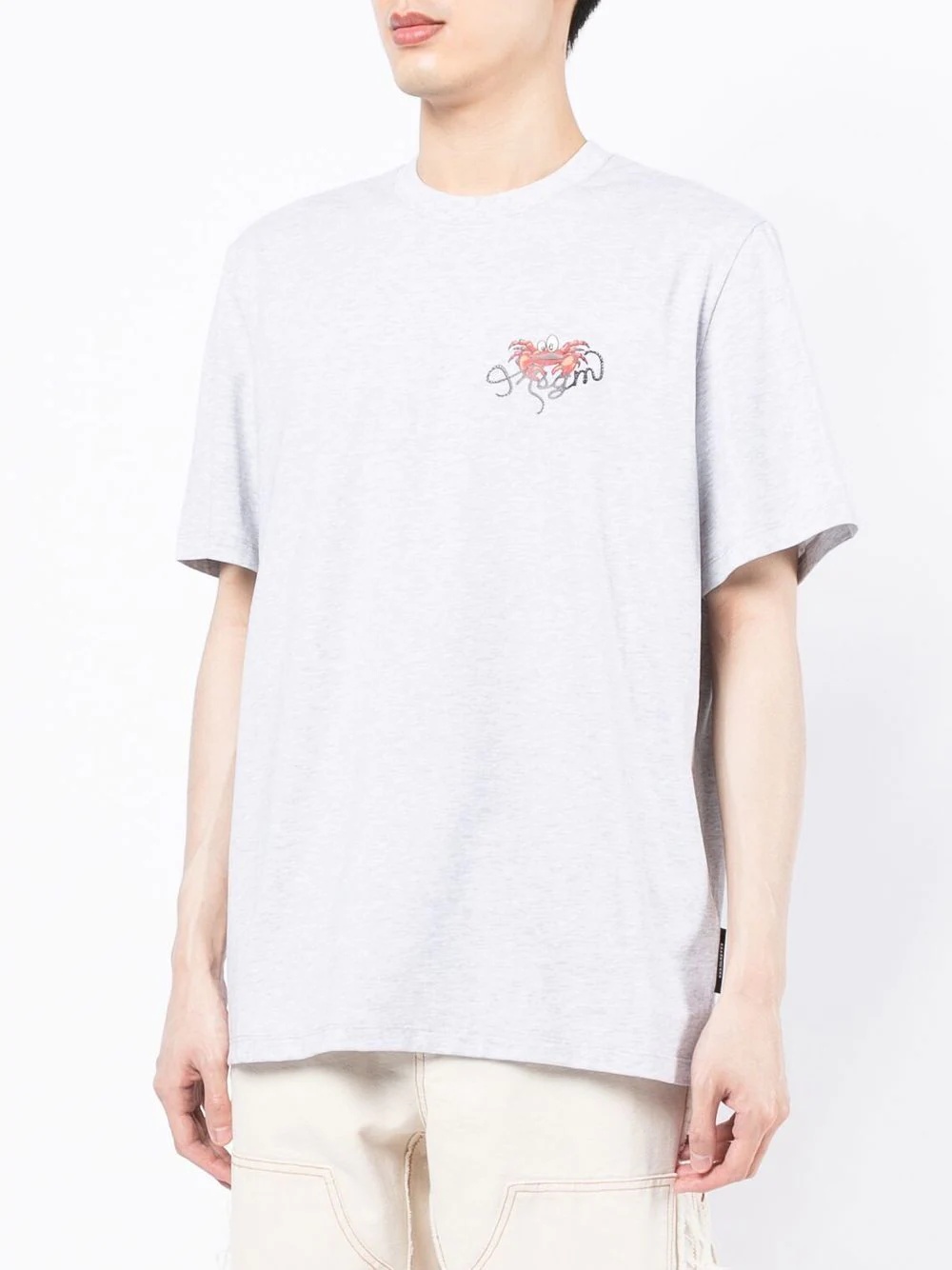 logo-embroidered T-shirt - 3