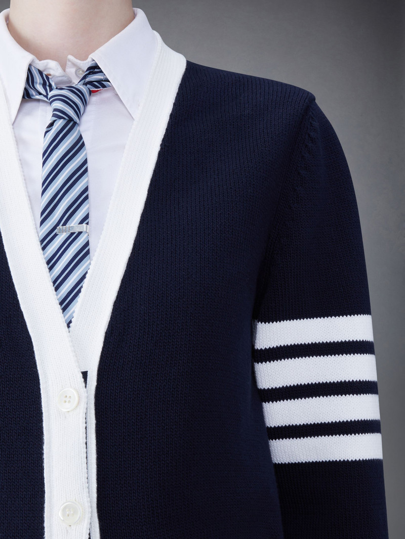 Cotton 4-Bar Hector V-Neck Cardigan 6