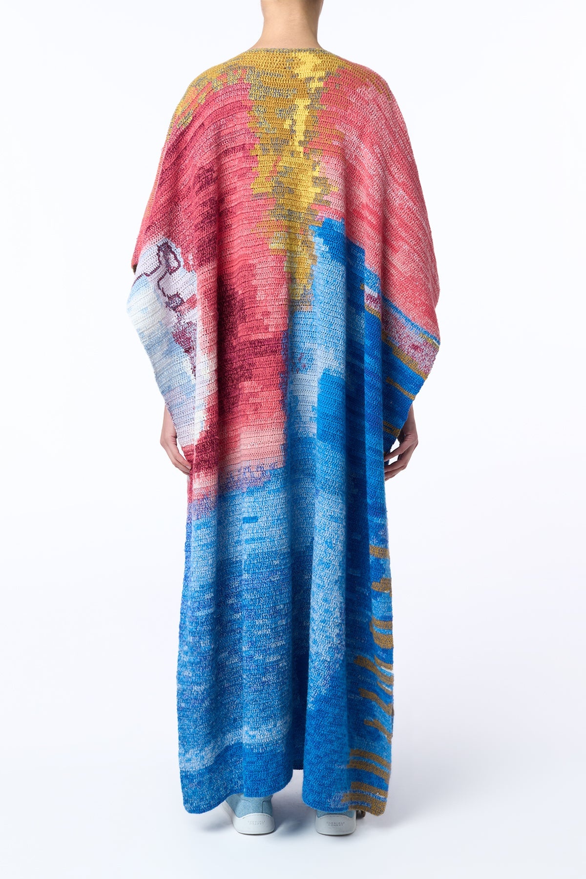 Lada Crochet Poncho in Aurora Multi Cashmere - 5