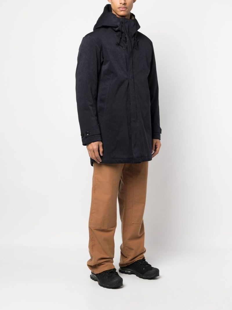 zip-up hooded coat - 3