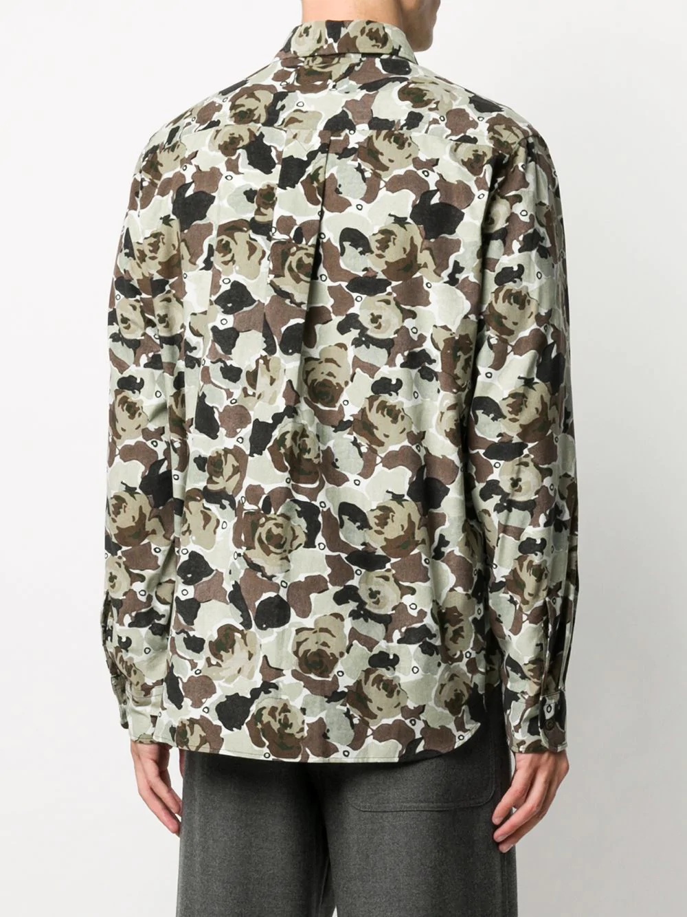 rose camouflage-print long-sleeve shirt - 4