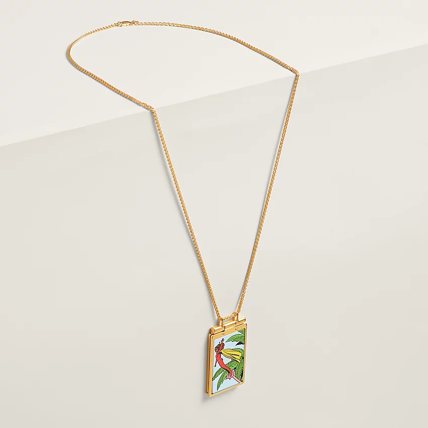 Hermes on the Beach mirror compact pendant 2