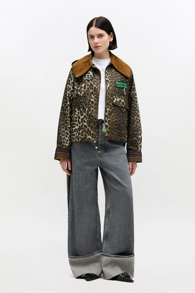 SHORT WAX JACKET IN LEOPARD 3