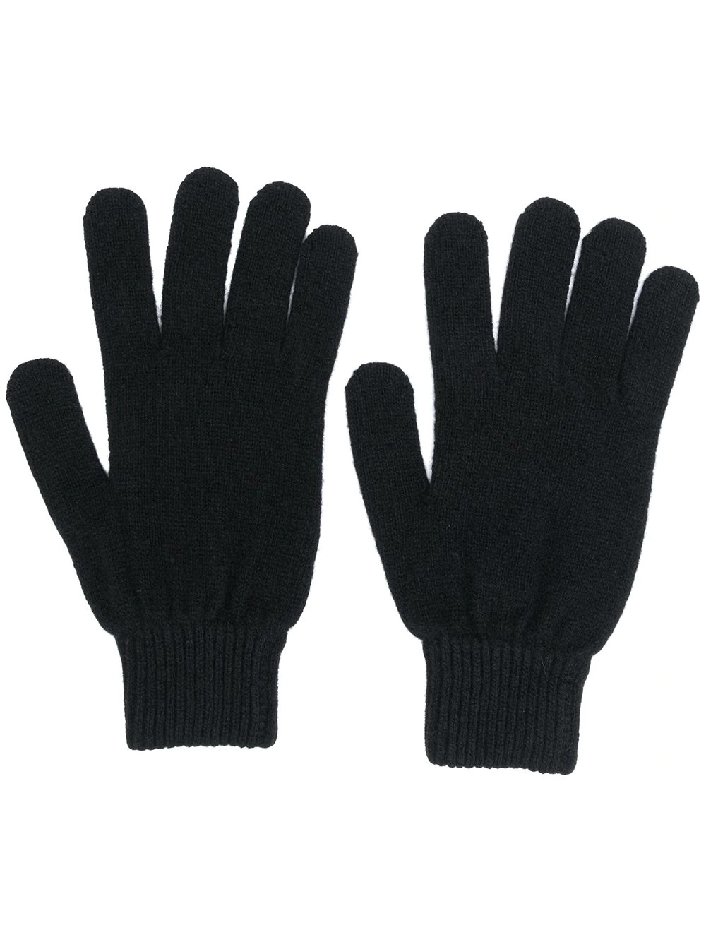 fitted knitted gloves - 1