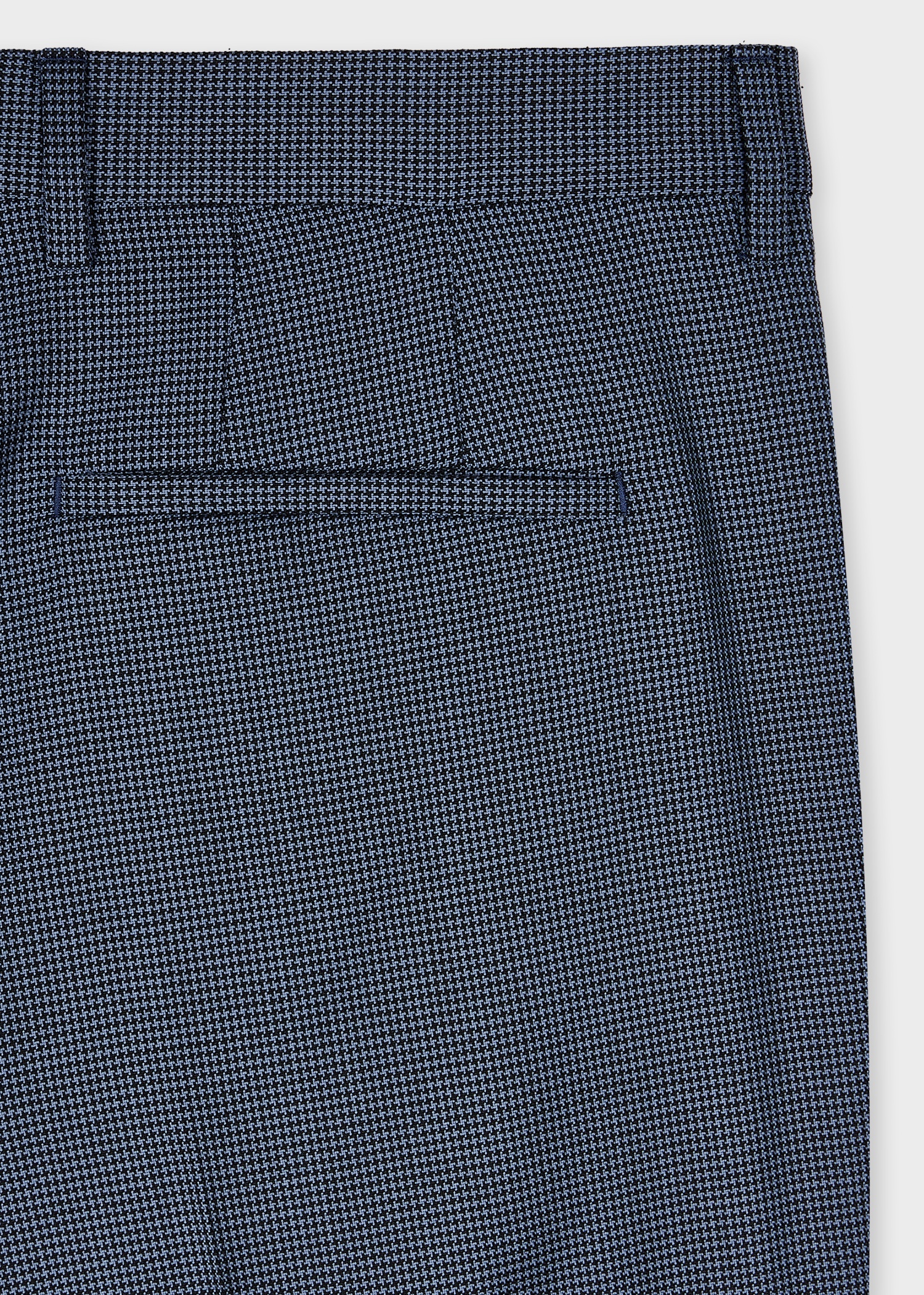 Blue Overdyed Micro-Houndstooth Wool Suit - 6