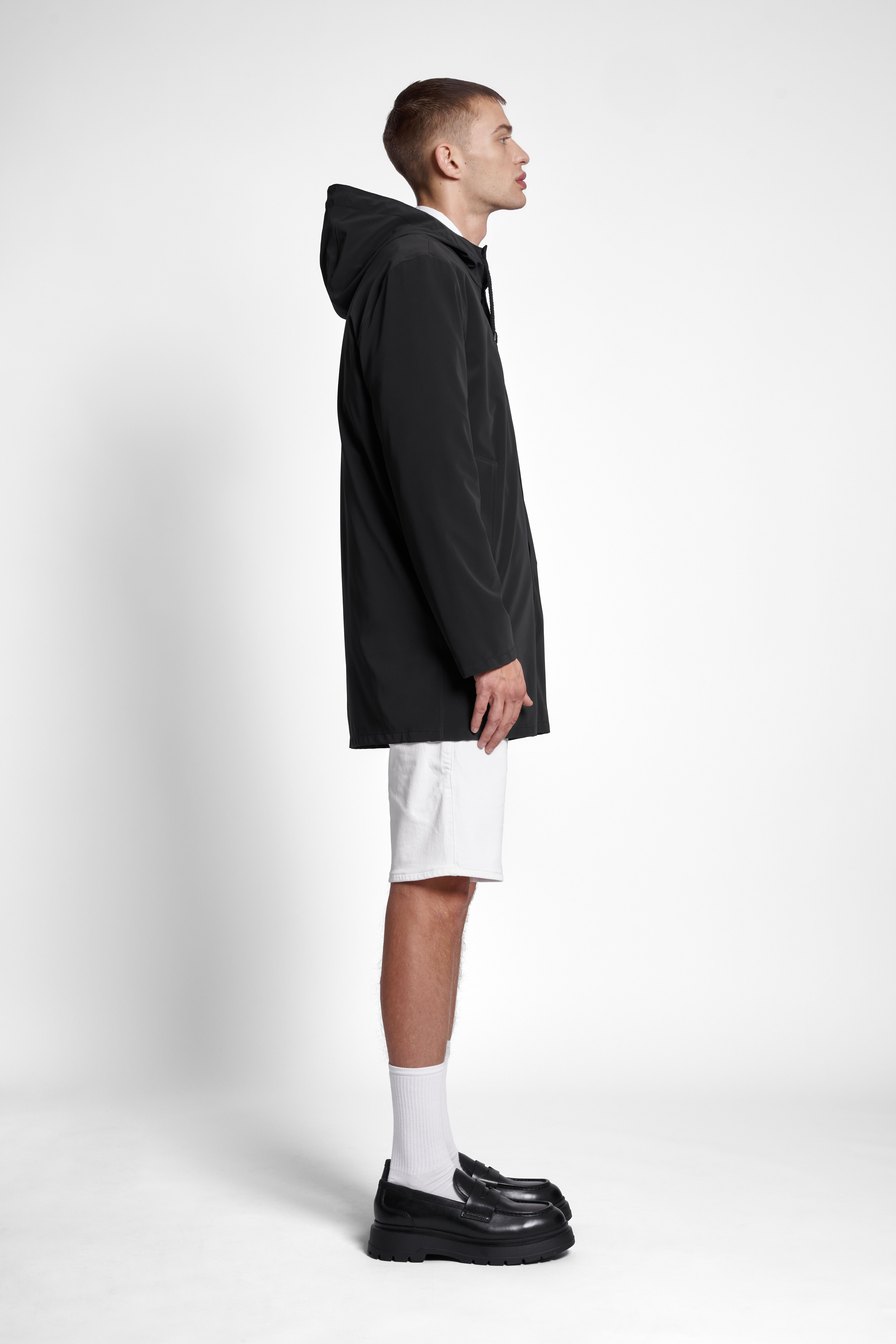 Stockholm Lightweight Matte Raincoat Black - 3
