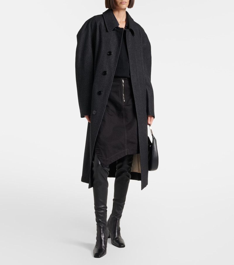 Lemaire Asymmetric denim midi skirt outlook