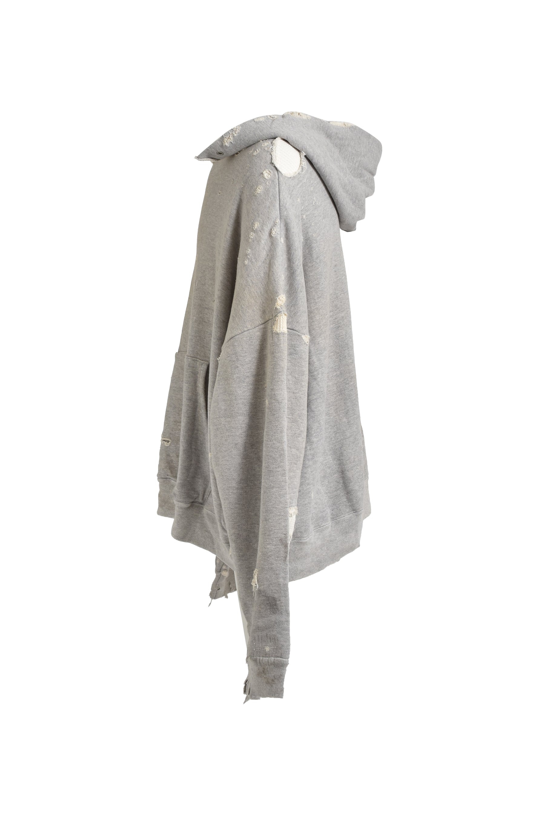 DOUBLE FACE HOODIE / GRY - 3