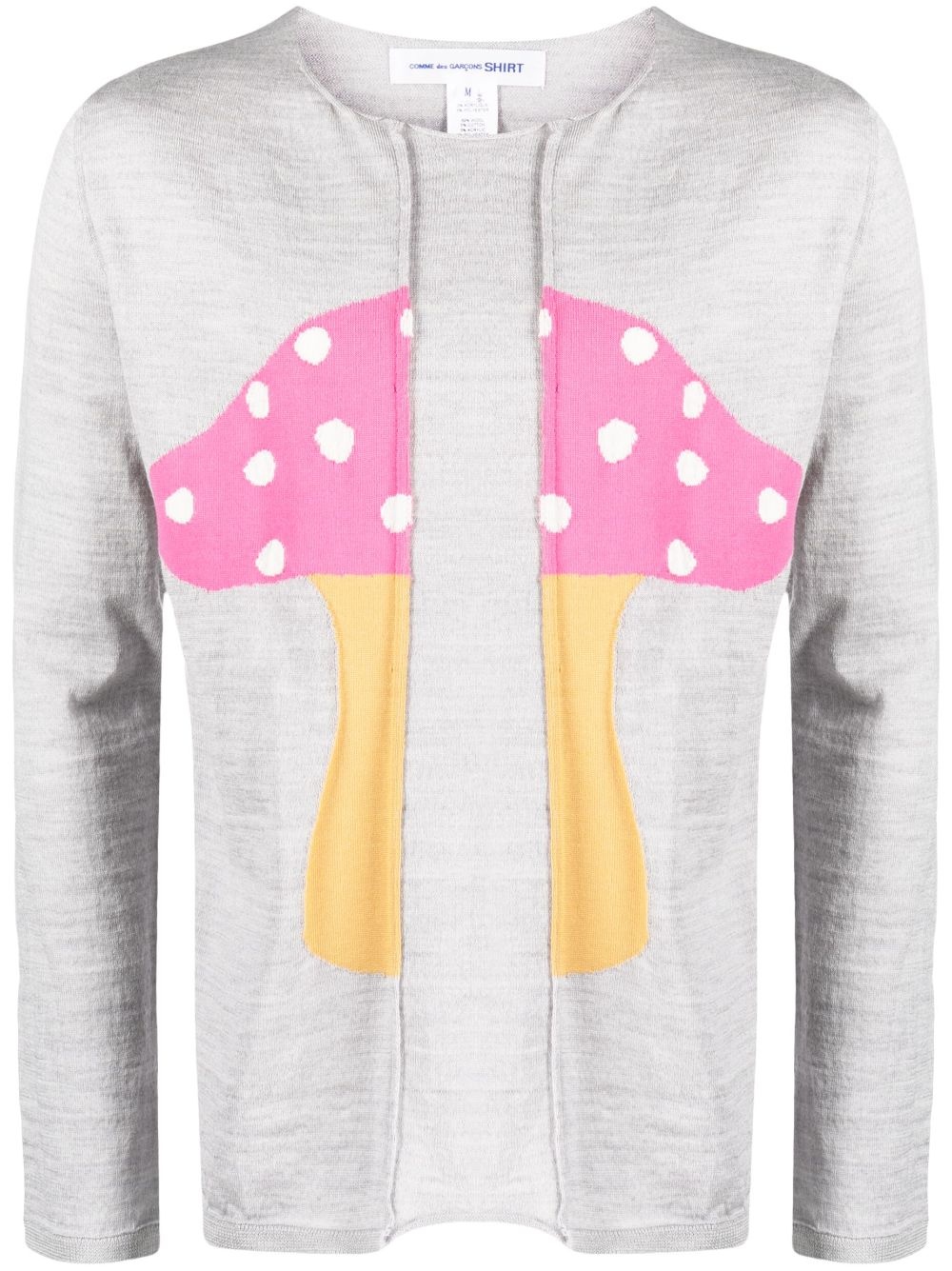 melange-effect mushroom-print jumper - 1