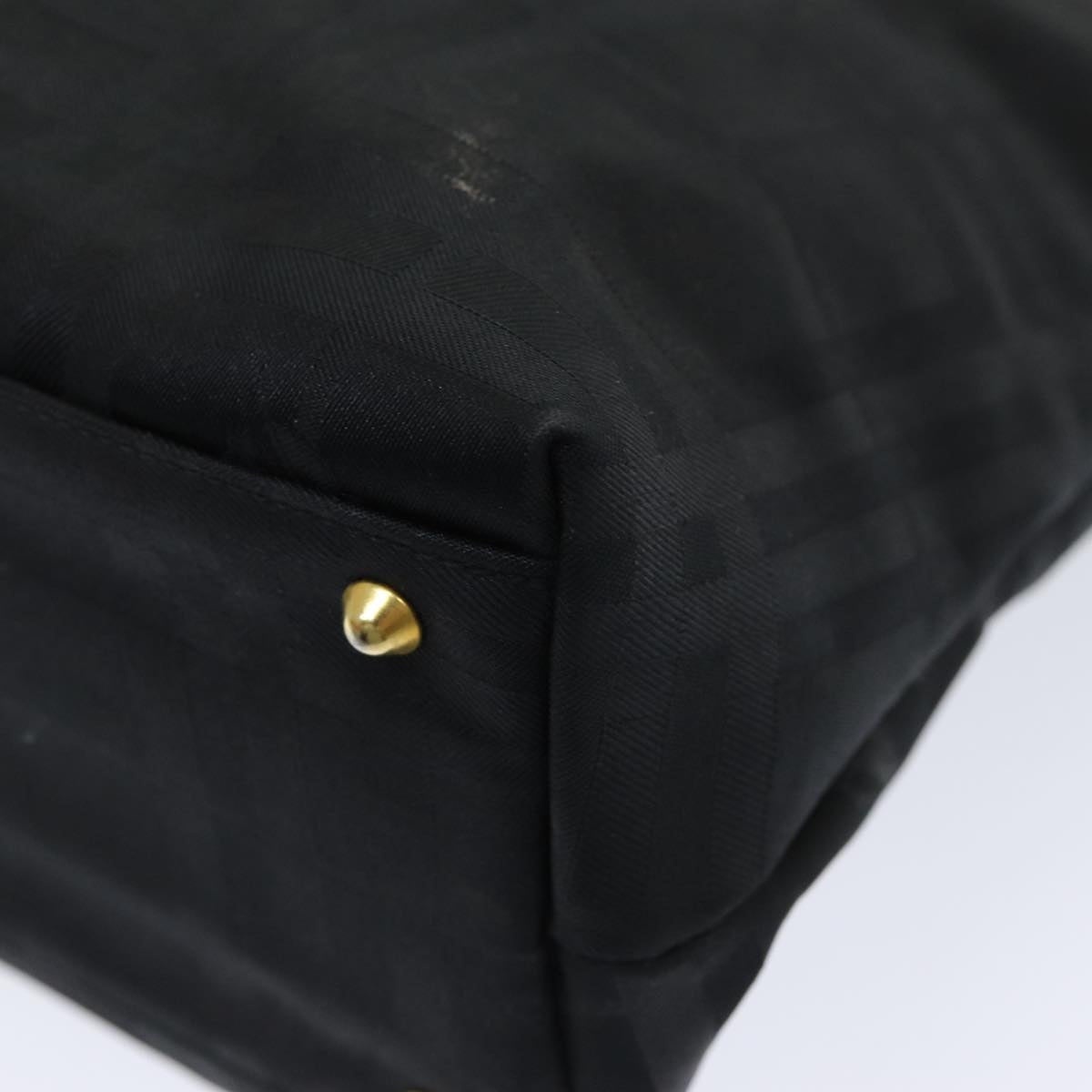 Burberry Nova Check Tote Bag Canvas Leather Black - 15