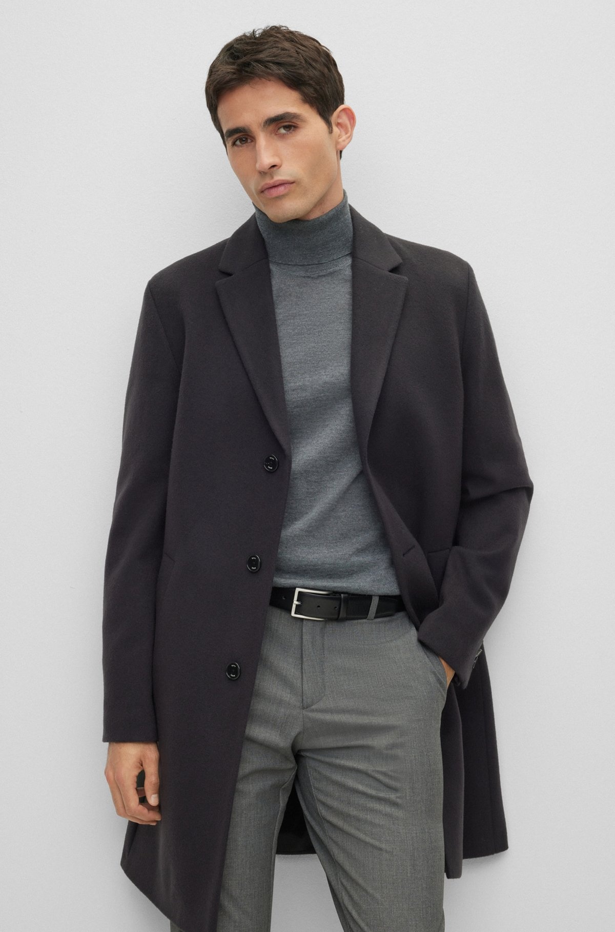 WOOL-BLEND COAT WITH FULL LINING - 6
