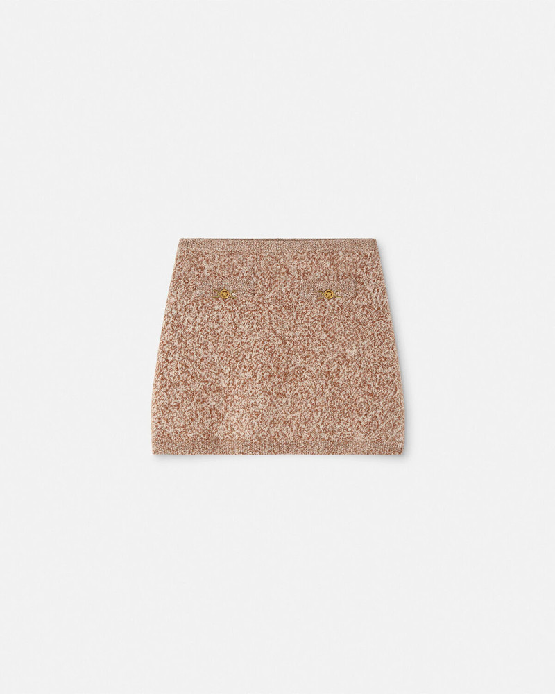 Mouliné Cashmere-Blend Knit Mini Skirt - 1