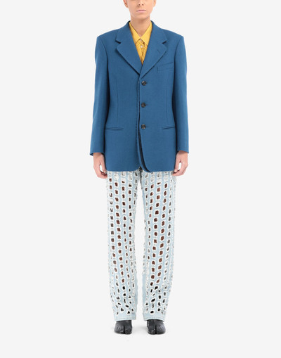 Maison Margiela Cut-away wool blazer outlook