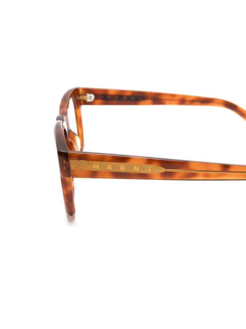 tortoiseshell rectangle-frame glasses 3