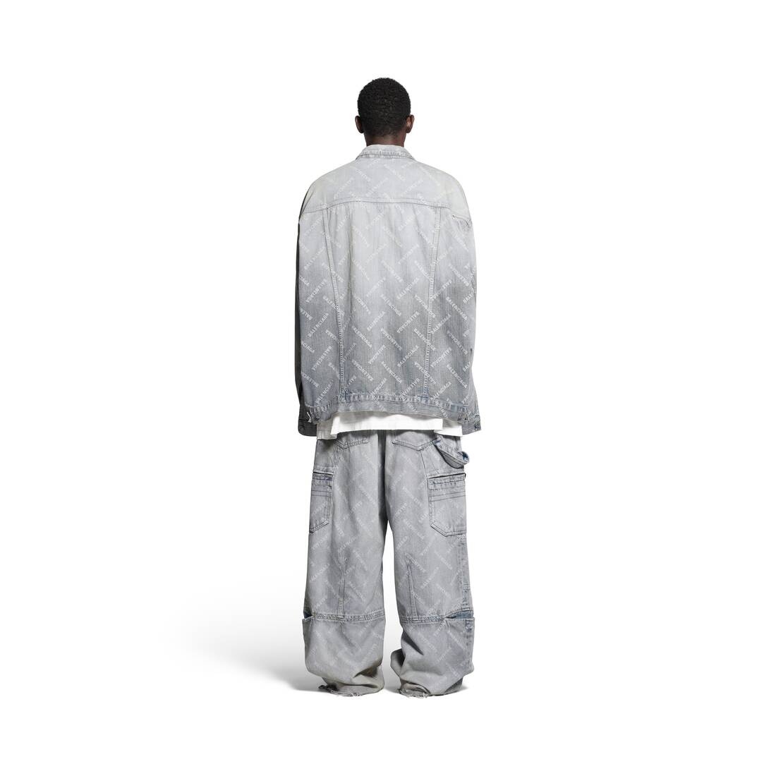 Bal Diagonal Allover Cargo Pants in Light Blue - 4