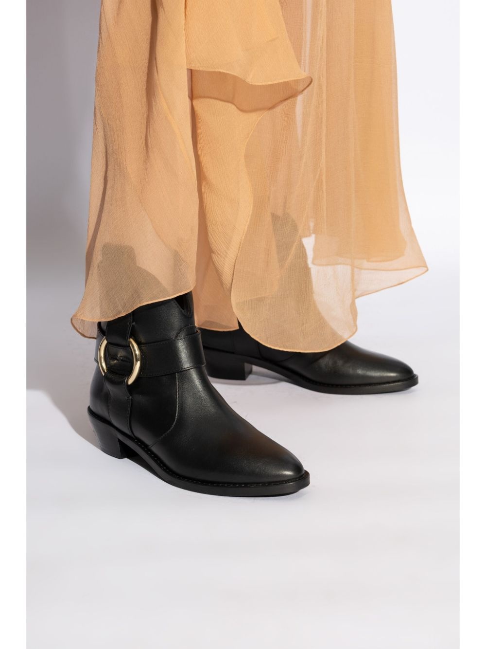 45mm ankle leather boots - 2