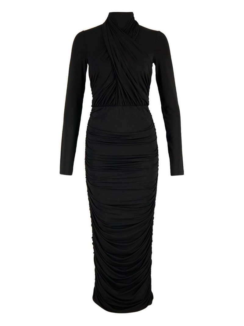 ruched midi dress 1