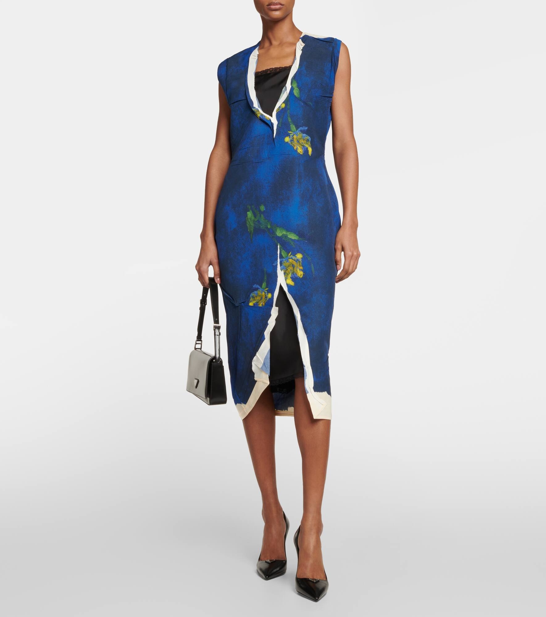 Printed technical midi dress - 2