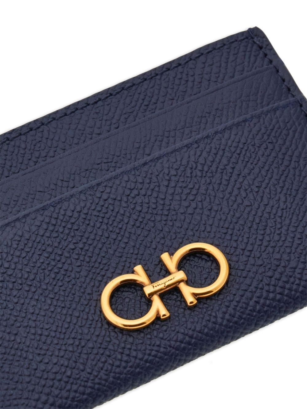 Gancini-buckle leather cardholder - 5