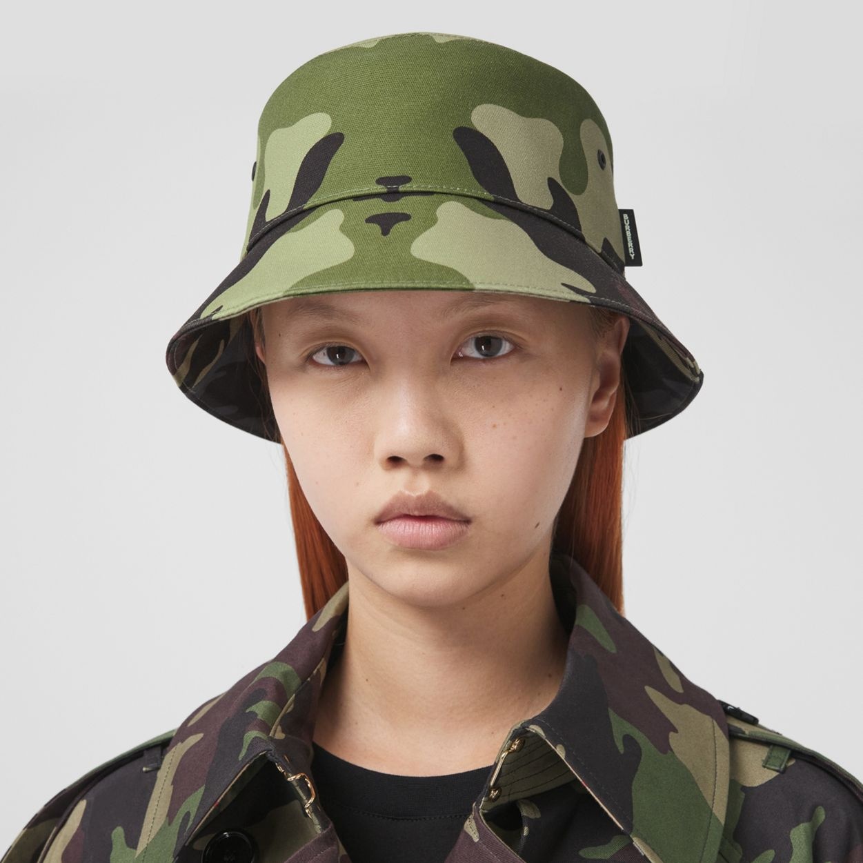 Camouflage Print Cotton Bucket Hat - 3