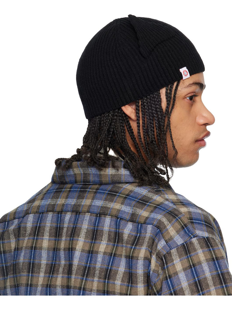 Black Ears Rib Beanie 3