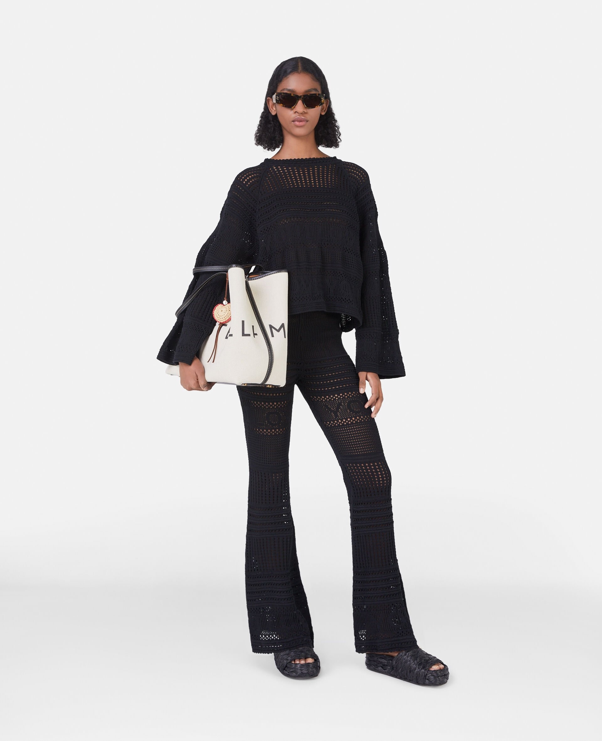 'I Love You' Crochet Flared Trousers - 2