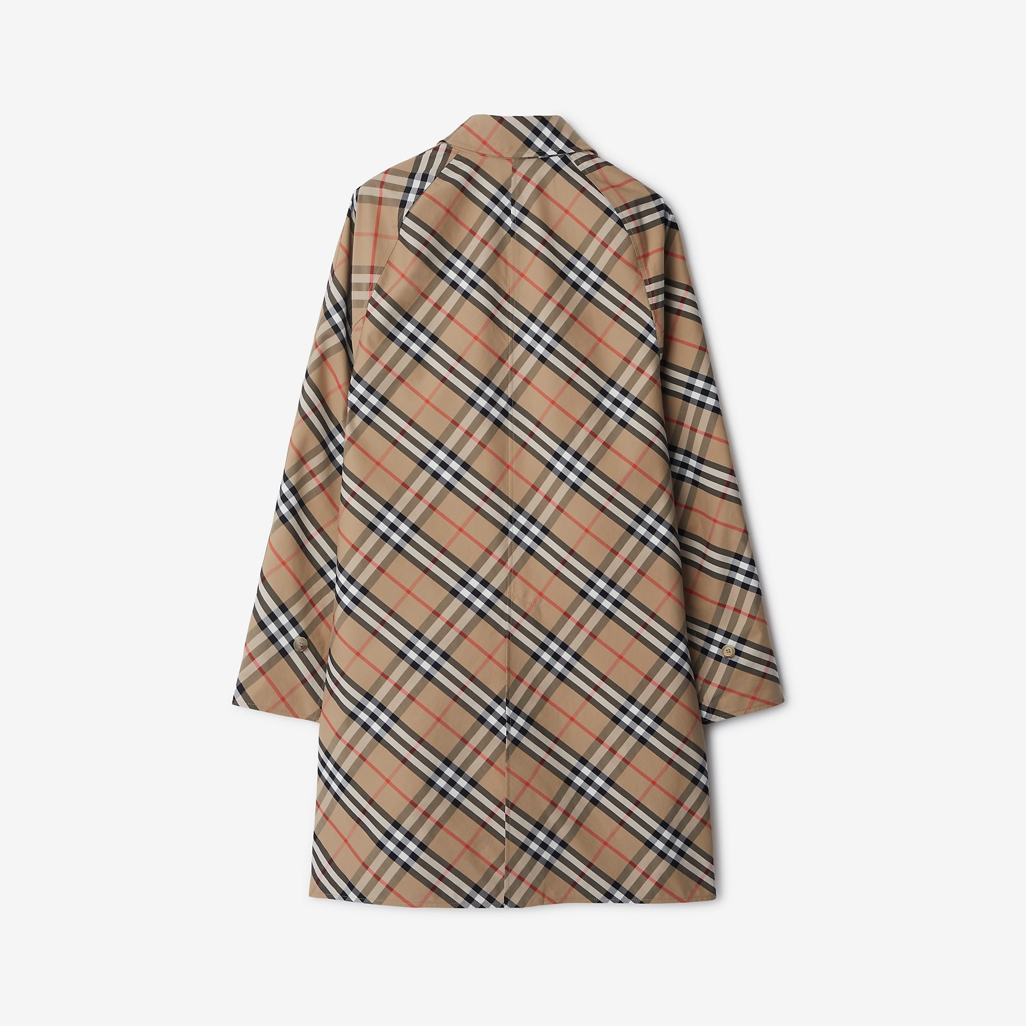 Long Reversible Gabardine Car Coat - 9