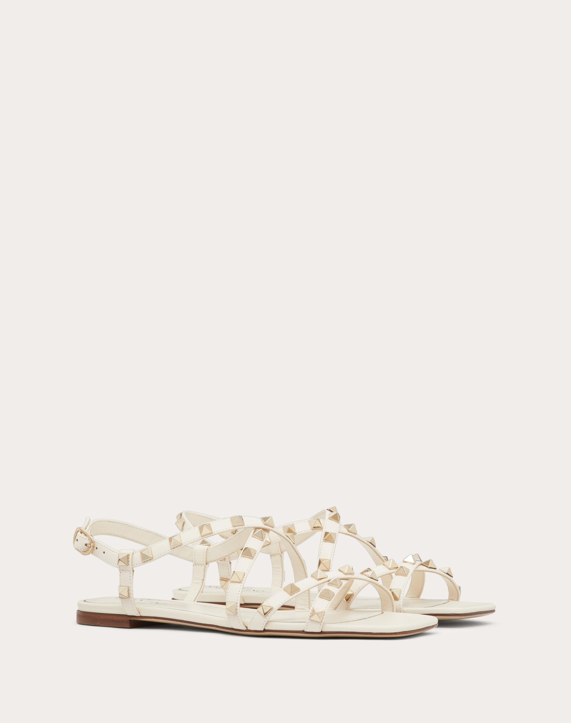 CALFSKIN ROCKSTUD SANDAL WITH STRAPS - 2
