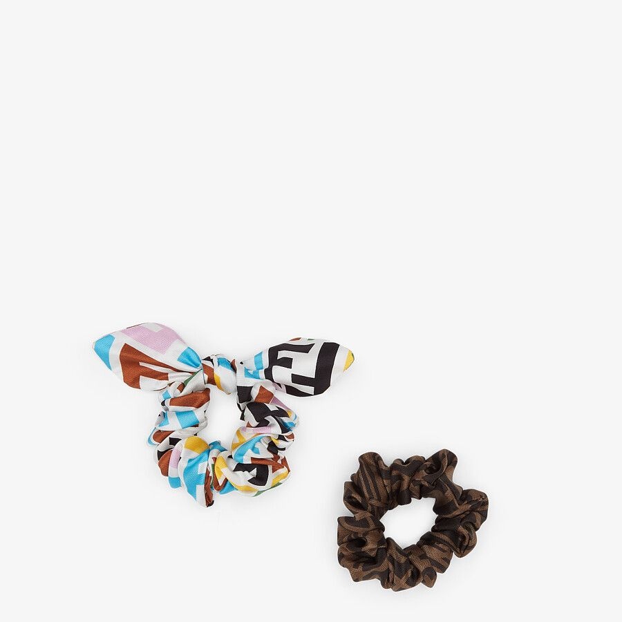 Set of two multicolor twill hairbands - 1
