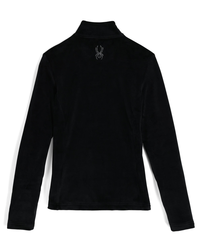 Womens Society Shimmer Bug Zip T-Neck - Society Black 7