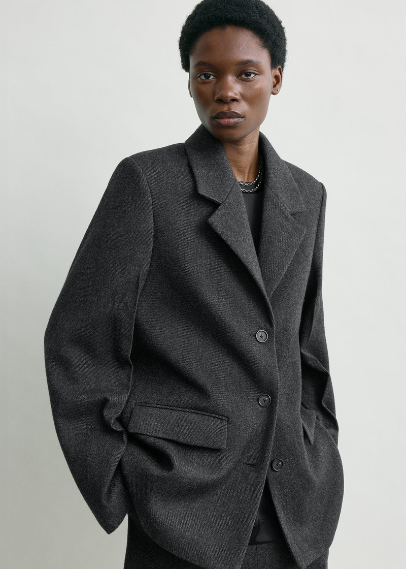 Twill suit jacket charcoal 5