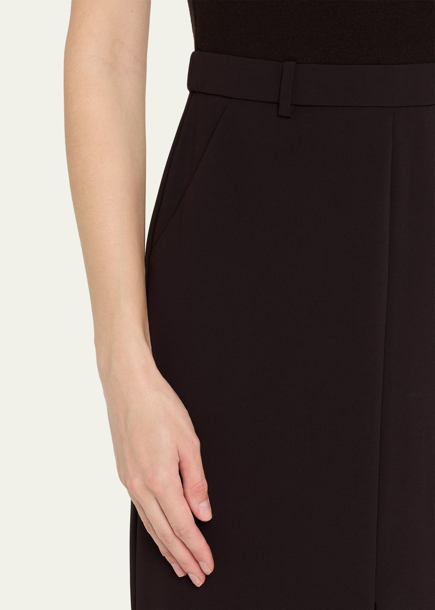 Funnel-Neck Admiral Crepe Sleeveless Midi Dress - 5