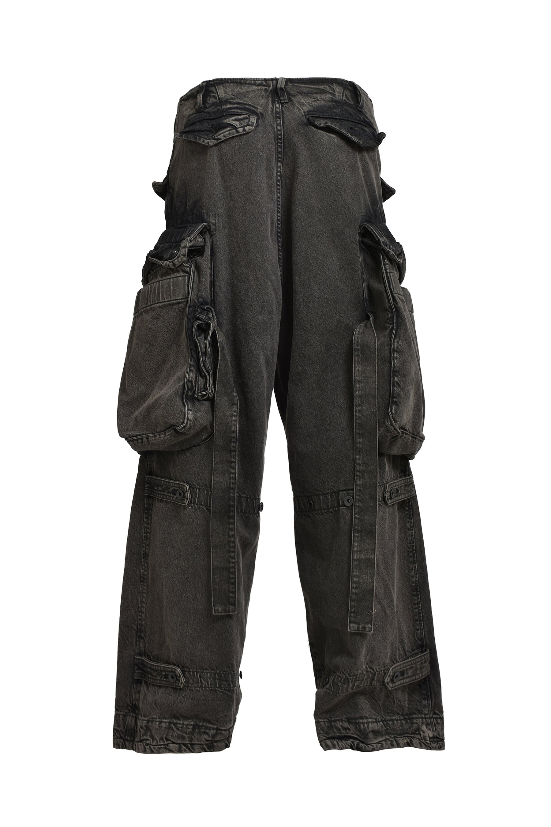 12OZ COATED DENIM GASMASK CARGO TROUSER / CHA - 2