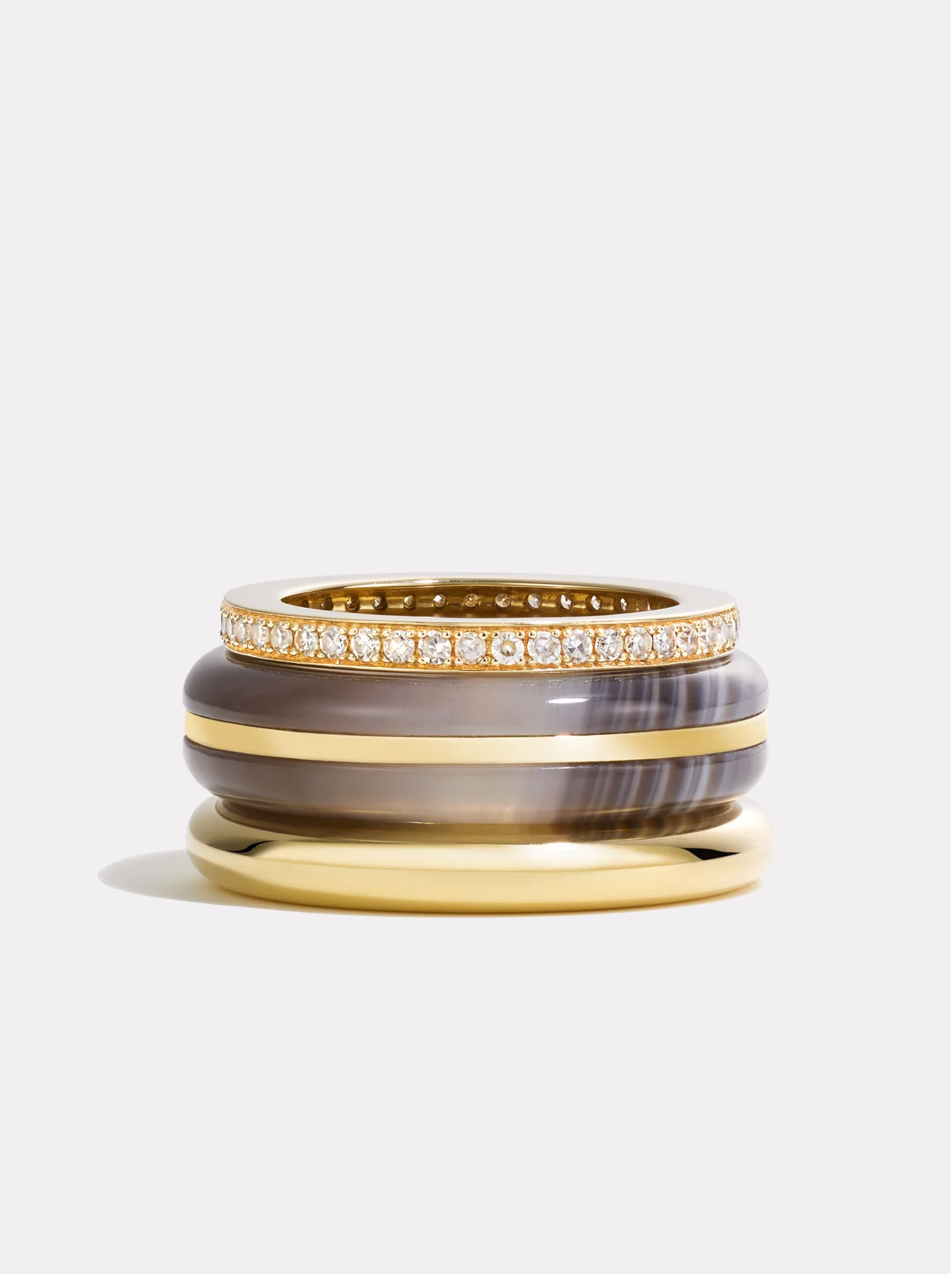 Stack_Classic Ring Stack | Botswana Agate - 1