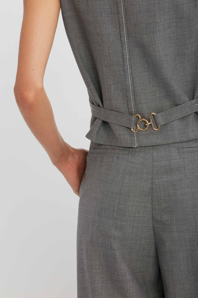 Tailored Waistcoat in Grey Melange 7