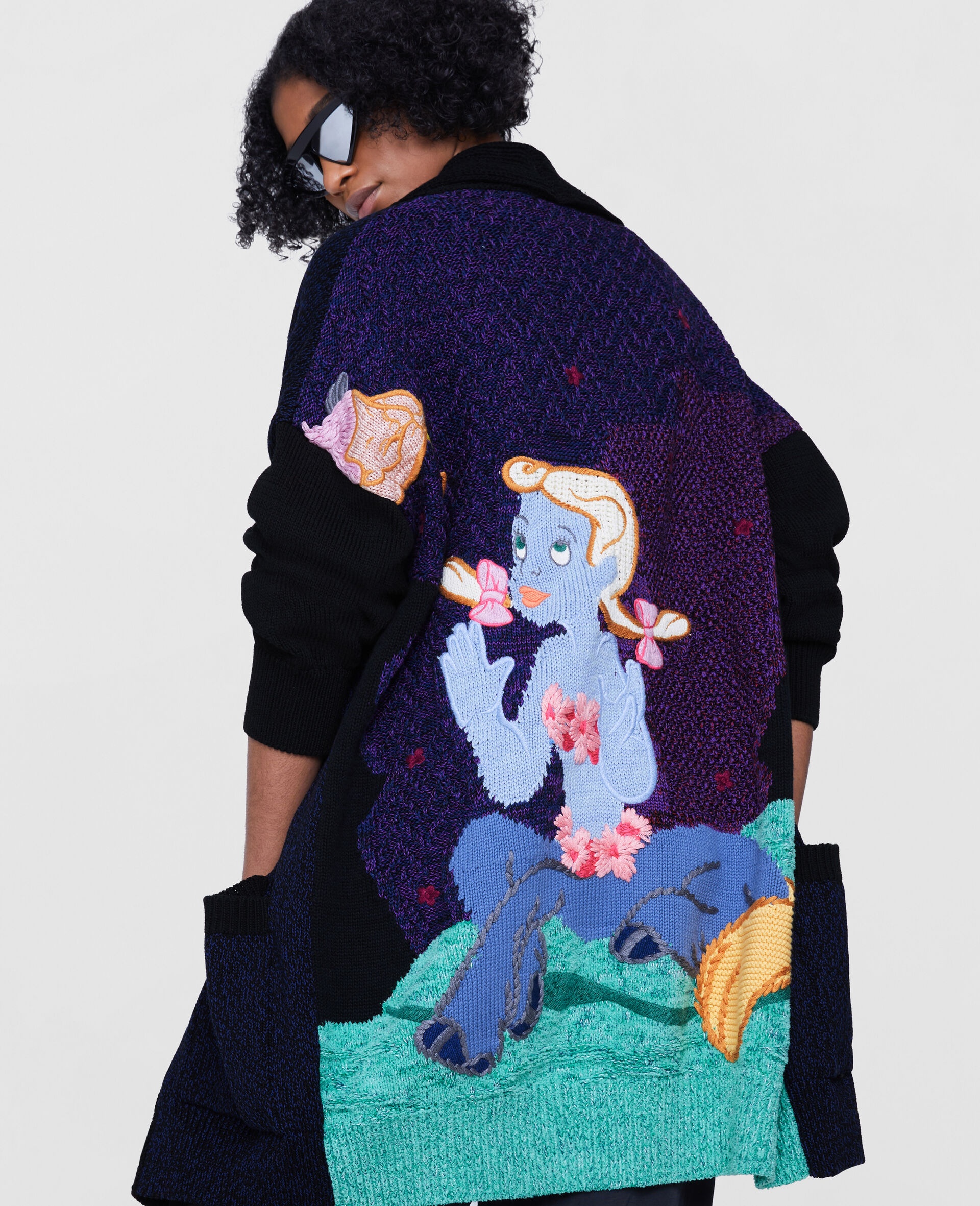 Fantasia Landscape Intarsia Knit Cardigan - 6
