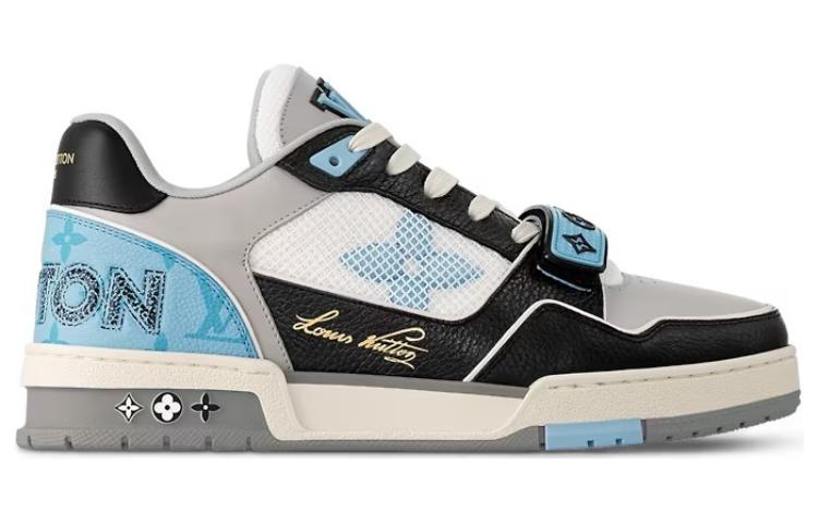 LOUIS VUITTON LV Trainer Sneakers 'Blue Monogram Black Grey' 1AC50W - 2
