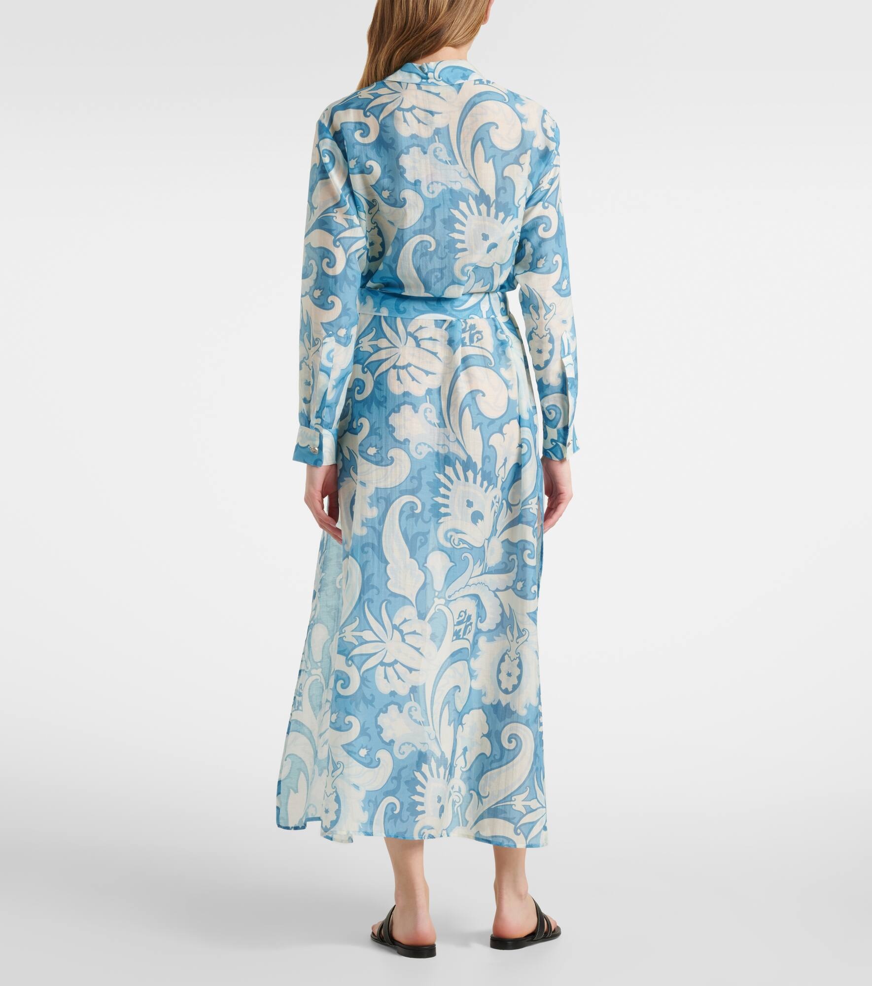 Paisley cotton and silk shirt dress - 3