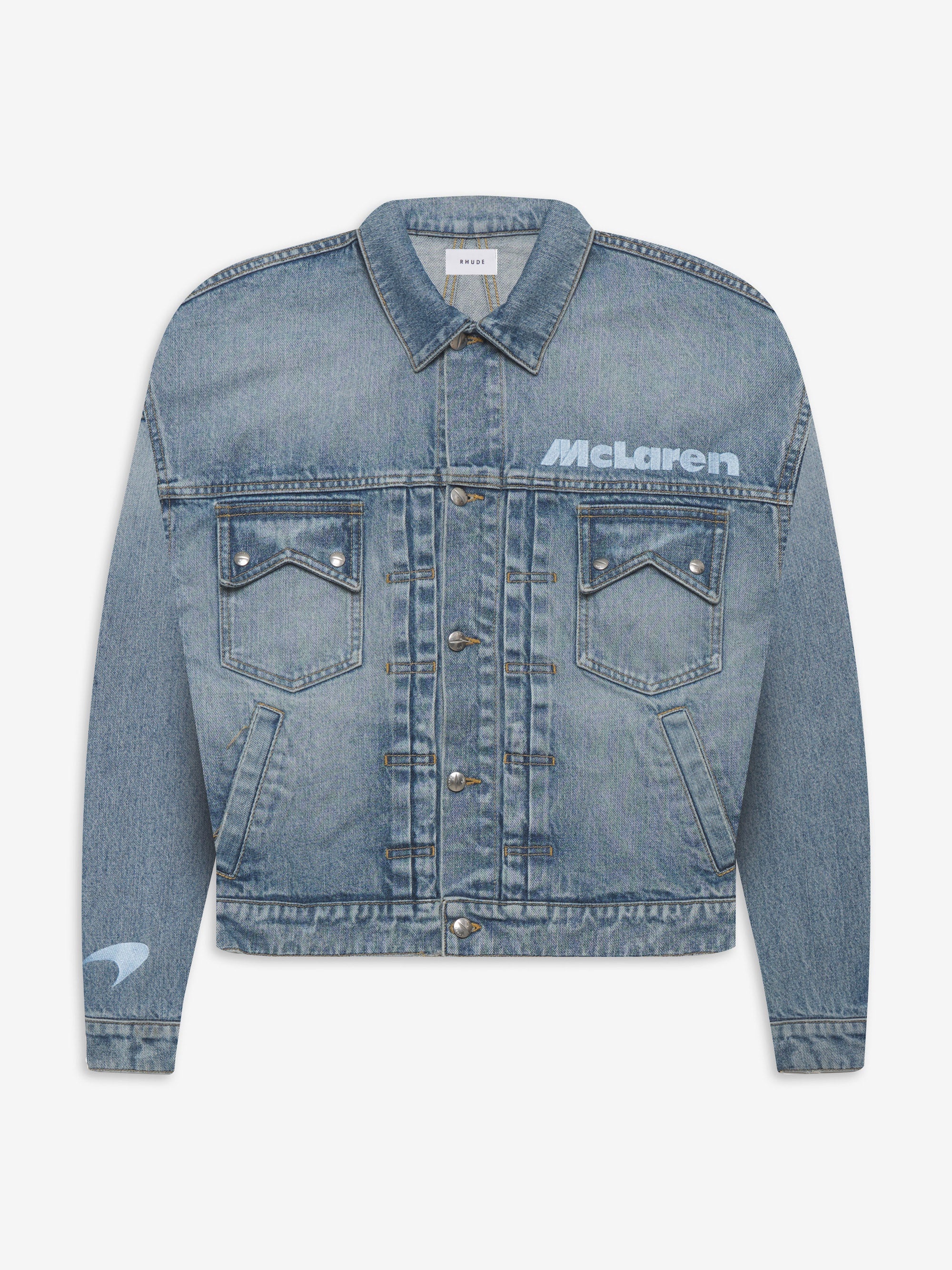 DENIM EMBROIDERED JACKET - 1