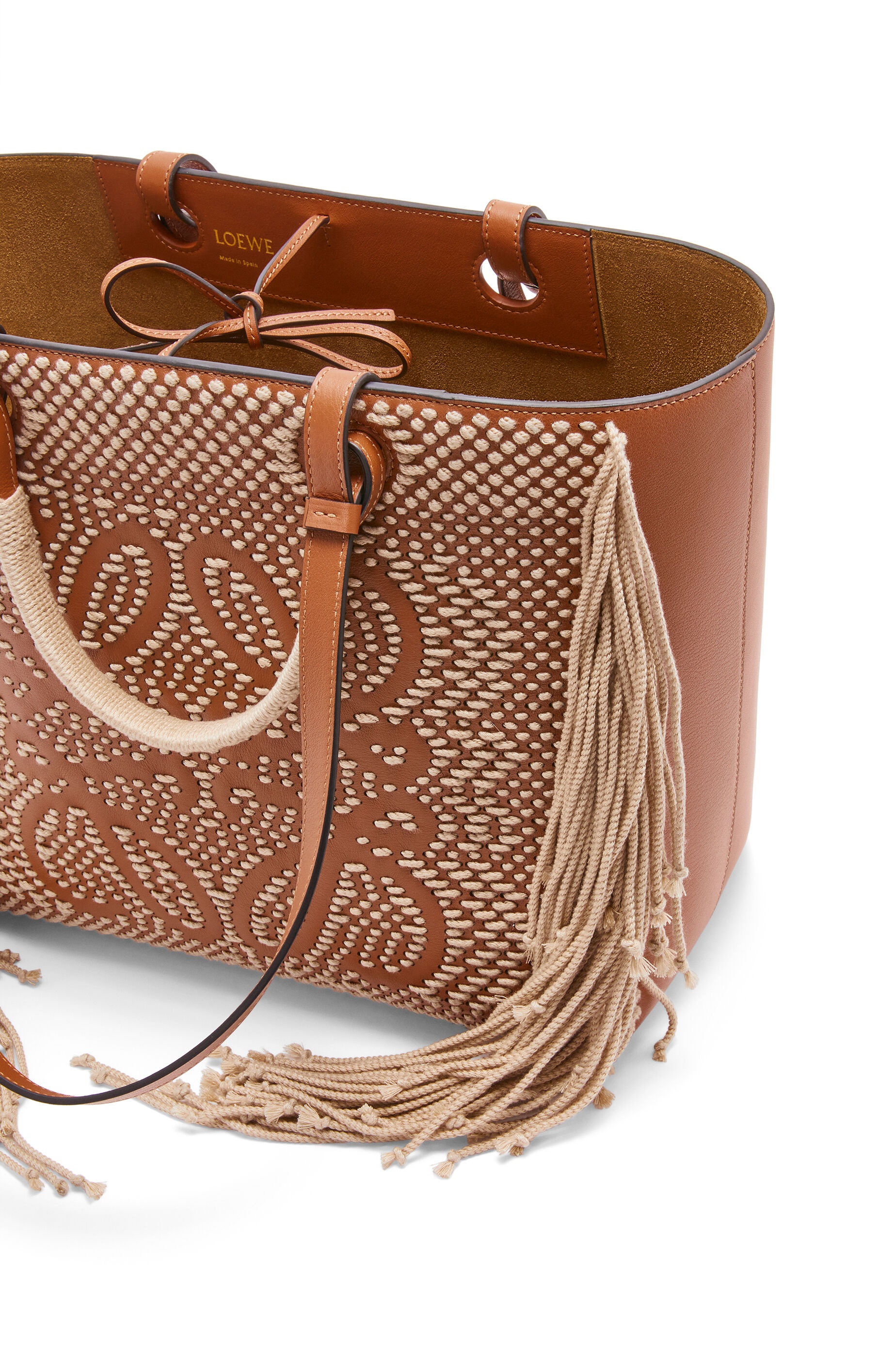 Anagram Tote in cord and classic calfskin - 5