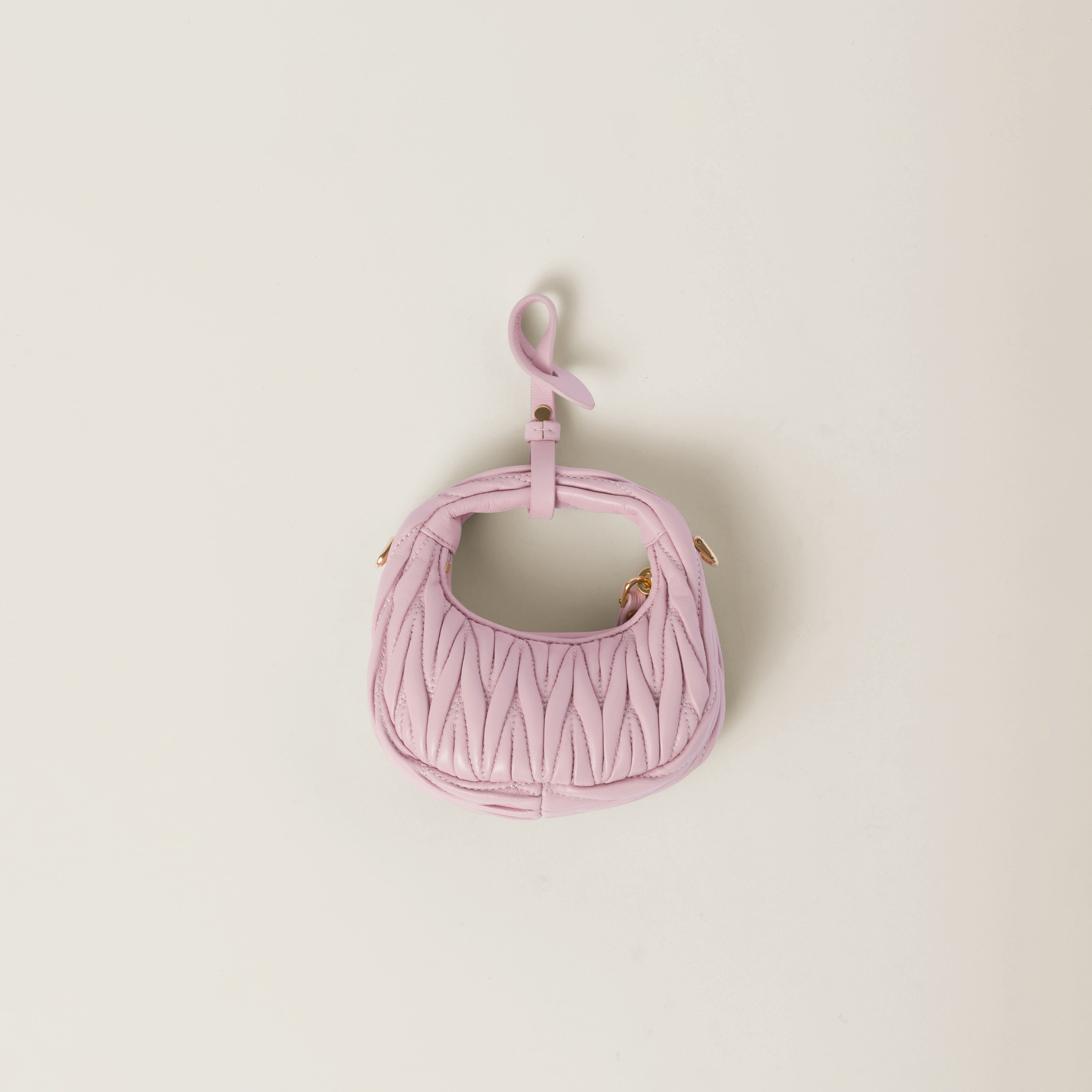 Wander matelassé nappa leather mini hobo pouch - 2